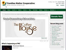 Tablet Screenshot of familiesmattercoop.ca